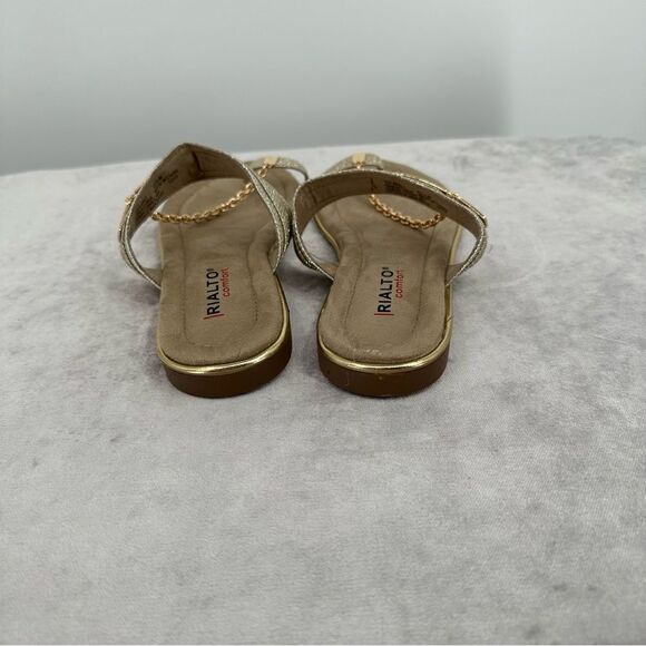 Rialto Women’s Metallic Gold Sandals Size 8.5 EUC - Picture 7 of 8